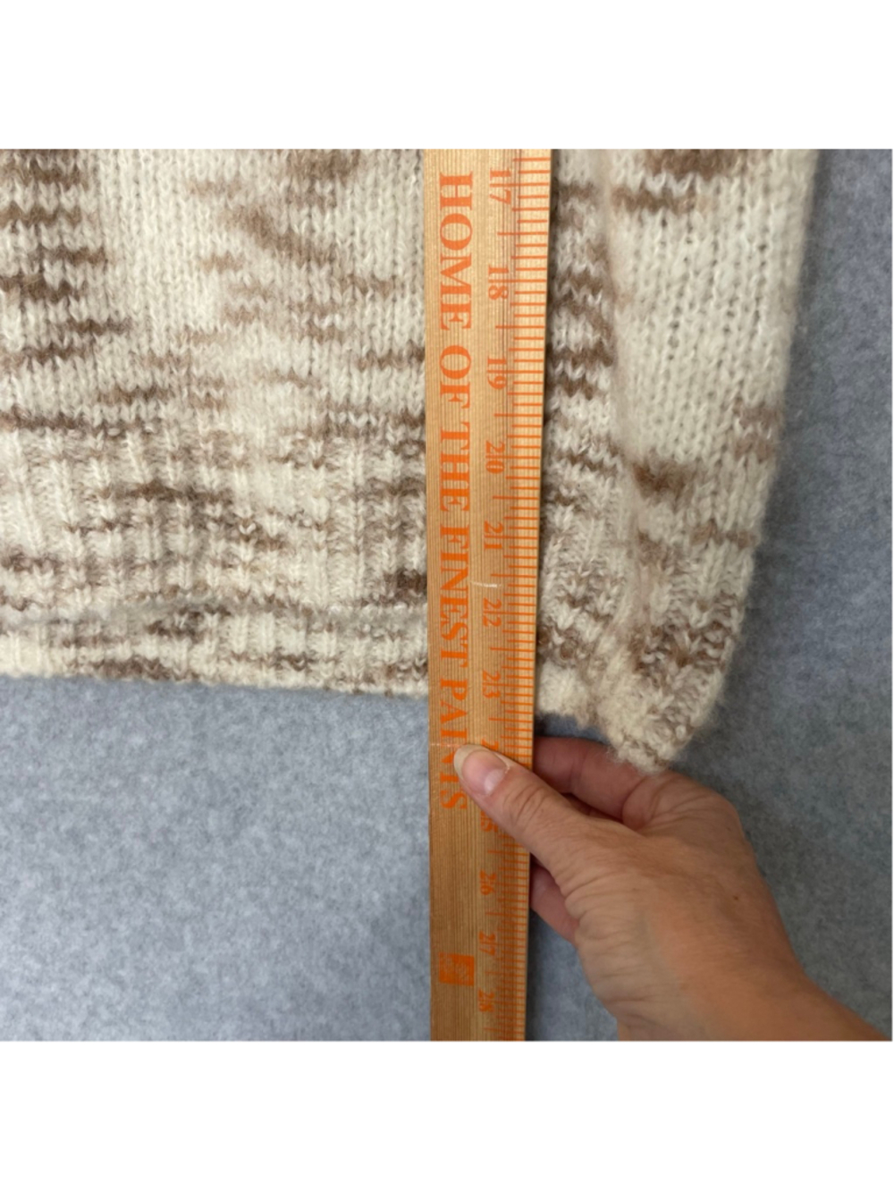Tanya Taylor Alpaca Wool Sweater L Cream Taupe Chunky Knit - Picture 8 of 11